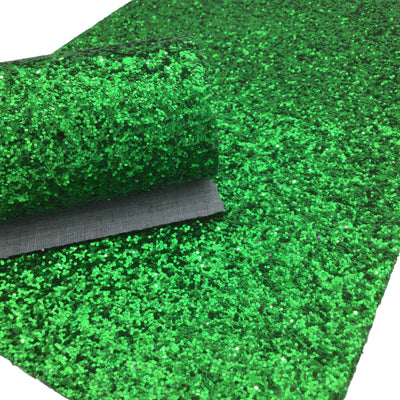 GREEN Chunky Glitter Canvas Sheets