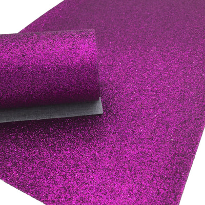 PURPLE Fine Glitter Faux Leather Sheet
