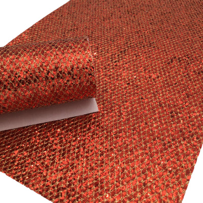 RED DIAMONDS Chunky Glitter Canvas Sheets
