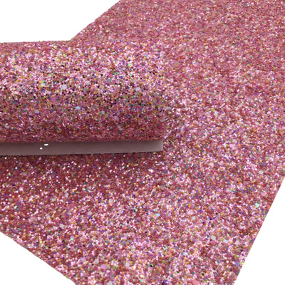 PINK CUPCAKE Chunky Glitter Canvas Sheets