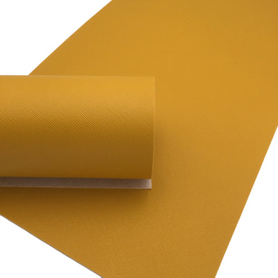 MUSTARD YELLOW SAFFIANO Faux Leather Sheets