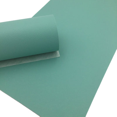 SEAFOAM GREEN SAFFIANO Faux Leather Sheets, Saffiano Texture, Leather for Earrings, Fabric Sheet, Textured Leather