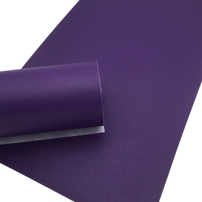 PLUM PURPLE SAFFIANO Faux Leather Sheets, Saffiano Texture, Leather for Earrings, Fabric Sheet, Textured Leather