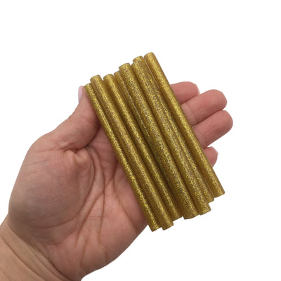 10 Glitter Gold Glue Sticks