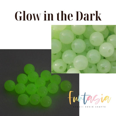 50 Glow in the Dark Beads 10mm