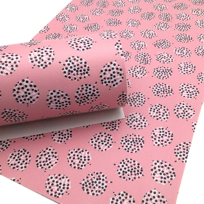SUMMER FLORAL PINK Smooth Faux Leather Sheets