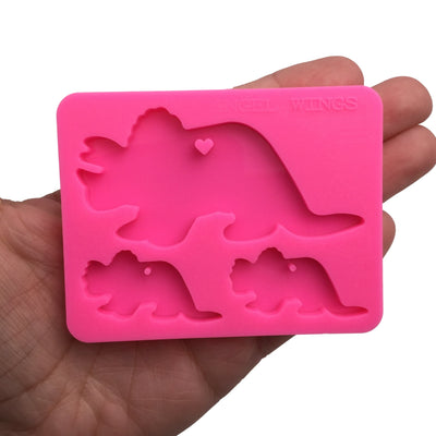 Triceratops Family Silicone Mold