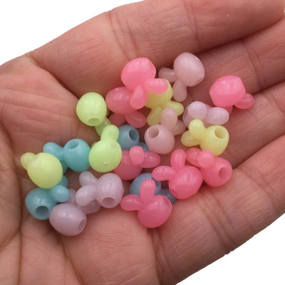 20 Pastel Bunny Beads 12mm, Gumball Beads, Chunky Beads