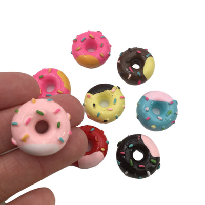 4 Mixed Color Donuts Cabochon