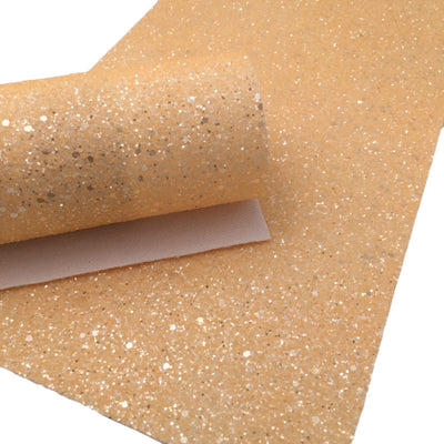FROSTED PEACH Chunky Glitter Canvas Sheets