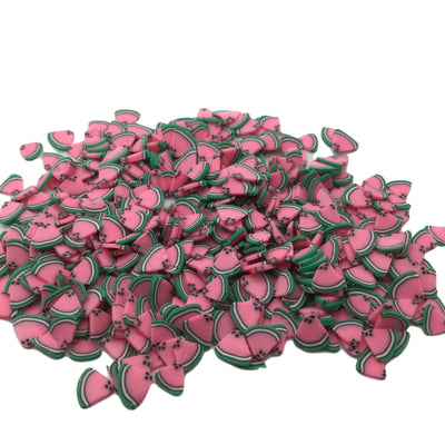 PINK WATERMELON SLICE Polymer Clay Slices