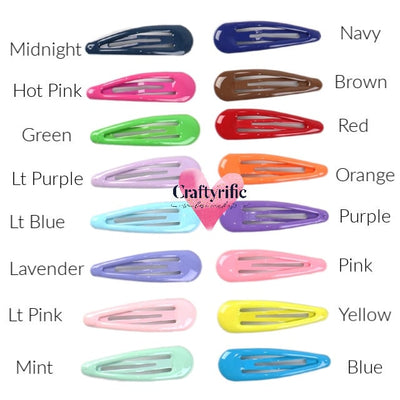 CANDY COLOR Snap Clip 1.75" Inch Set of 10