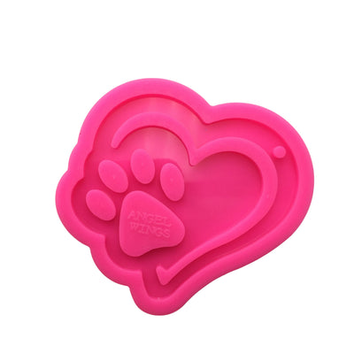 Heart with Dog Paw Silicone Mold