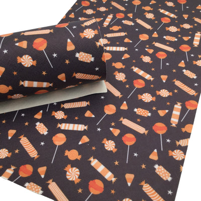 HALLOWEEN CANDY Faux Leather Sheets