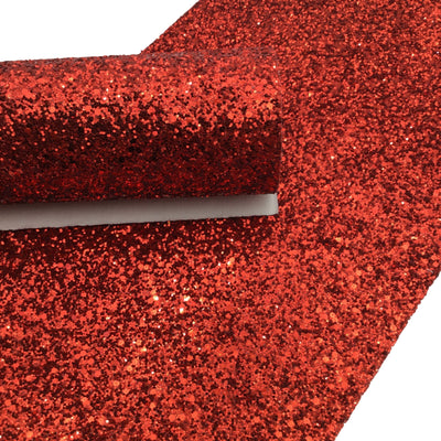 Red Chunky Glitter Canvas Sheets