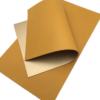 MUSTARD/GOLD Double Sided Faux Leather