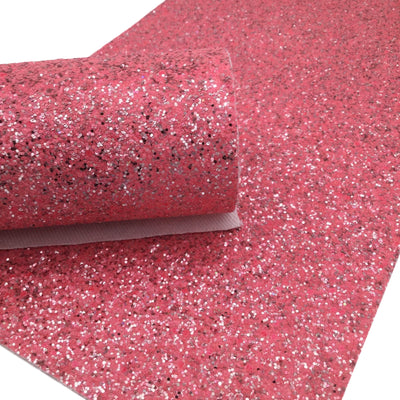 PUNCH PINK Chunky Glitter Canvas Sheets