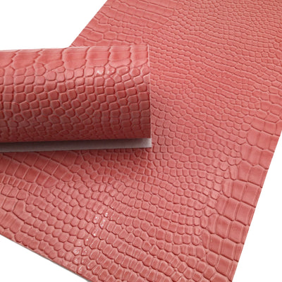 PINK ALLIGATOR  Faux Leather Sheets