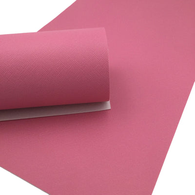 ROUGE PINK SAFFIANO Faux Leather Sheets, Saffiano Texture, Leather for Earrings, Fabric Sheet, Textured Leather