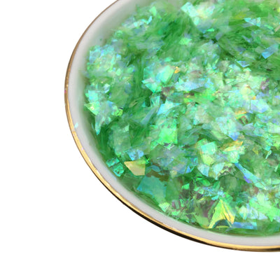 GREEN 10 Grams Cellophane Flakes Glitter