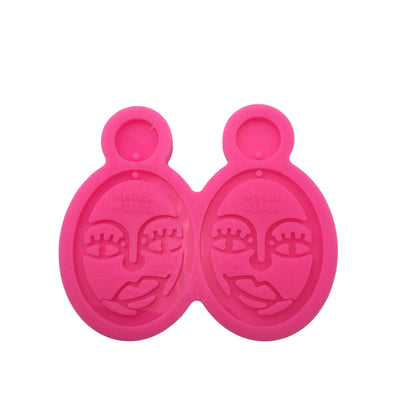 Faces Earring Resin Mold