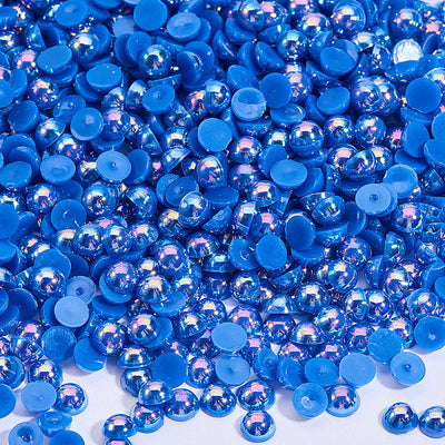 4mm ABS Royal Blue Plastic Imitation Pearl Cabochon in a Container (15grams-400pcs Aproxx.)
