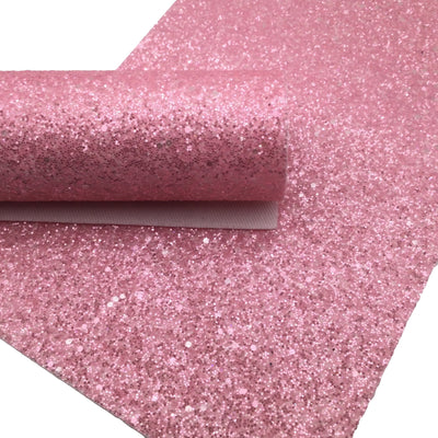 LIGHT PINK FROSTED Chunky Glitter fabric Sheets