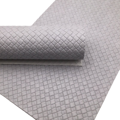 GRAY EMBOSSED Faux Leather Sheet