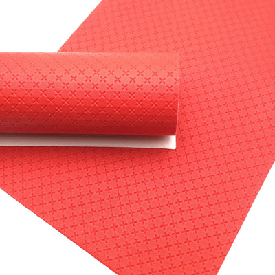 RED Criss Cross Faux Leather Sheet