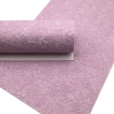 LILAC LACE Glitter Fabric Sheets, Lace Fabric Sheet - 0421