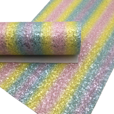 RAINBOW CRUSH Chunky Glitter fabric Sheets