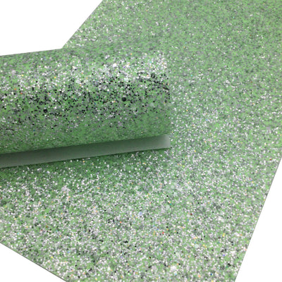 ICED LEMONADE Green Chunky Glitter fabric Sheets