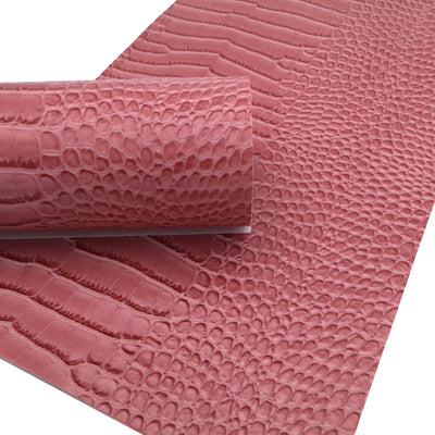 PINK CROCODILE  Faux Leather Sheets
