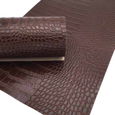 BROWN CROCODILE  Faux Leather Sheets