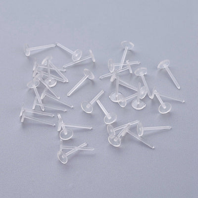 5mm Plastic Stud Earring Findings