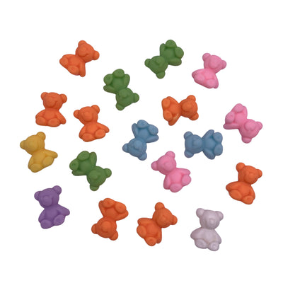 8 Multicolor Gummy Bear Opaque Cabochons, Gummy Bear Hard Resin Cabochon, Kawaii Cabochon, Cute Cabochon