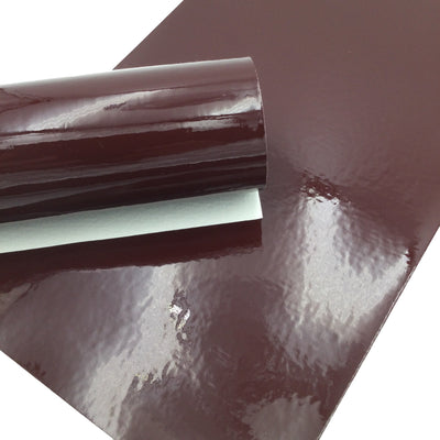 BROWN PATENT Faux Leather Sheets