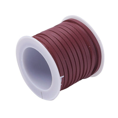 Maroon Flat Suede Cord, 3mm Suede Lace, Faux Leather Suede Cord (5 Yards)
