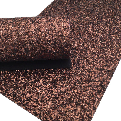 Brown Chunky Glitter Fabric Sheet