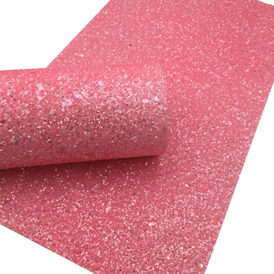 PINK FROSTED Chunky Glitter fabric Sheets