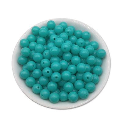 50 Teal Bubblegum Beads 10mm, Acrylic Beads, Chunky Beads for Jewelry