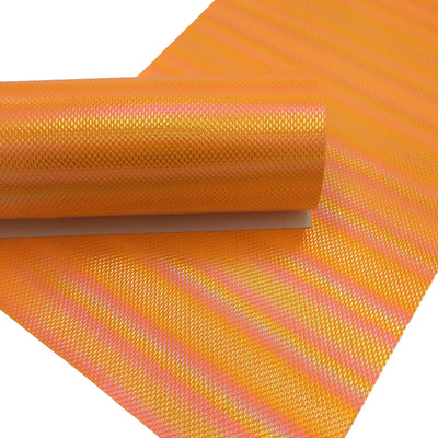 NEON ORANGE Snake Texture Faux Leather Sheets