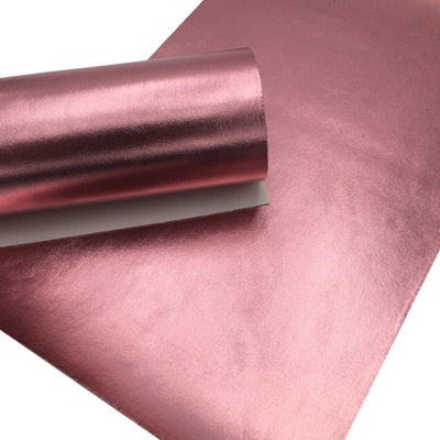 PINK METALLIC Smooth Faux Leather Sheets