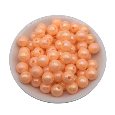 12mm Light Orange AB Bubblegum Beads 50pcs