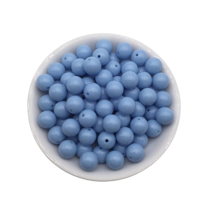 50 Cornflower Blue Bubblegum Beads 12mm, Acrylic Beads, Chunky Beads for Jewelry