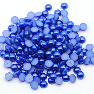 Royal Blue Flat Back Pearls