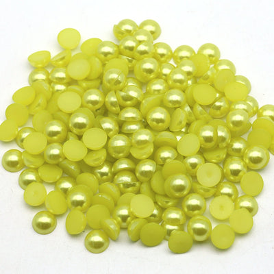 Chartreuse Flat Back Pearls