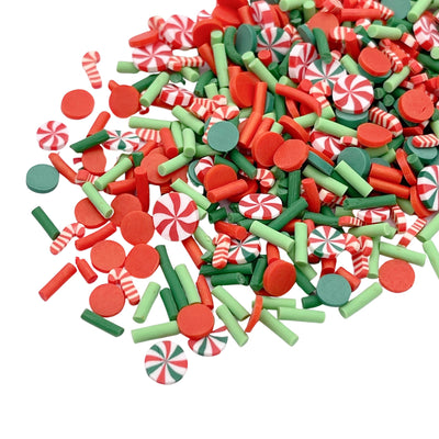 Christmas Polymer Clay Mix, Candy for Santa Mix Polymer Clay Slices, Fake Sprinkles, Clay Slices for Nail Art and Slime