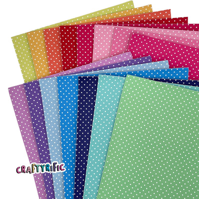 Polka Dot Faux Leather Sheets, Custom Leather Sheets, Core Prints, Leather for Earrings