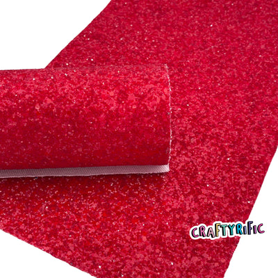 Cherry Red Chunky Glitter Sheet